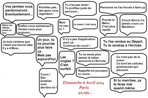 j'ai couru le marathon de paris 2014,j'ai couru mon premier marathon,c'est la première fois que je fais un marathon,courir un marathon pour les nuls,comment puis-je courir le marathon ?,finisher au marathon de paris,en combien de temps est-ce que je peux courir un marathon ?,mur du marathon,se prendre le mur,voir le mur du 30ème kilomètre,mur du 35è km