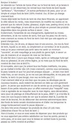 se tartiner de fond de teint,maquillée à la truelle,je voudrais me passer de fond de teint,comment arrêter de mettre du fond de teint,je mets beaucoup trop de fond de teint,ma couleur de fond de teint n'est pas adaptée,comment choisir son fond de teint en fonction de sa carnation,fond de teint plâtre,teint cireux,teint orange,imagine un matin tu te réveilles et tu es une carotte,les vendeuses en parfumerie sont trop maquillées,couche épaisse de fond de teint,mon fond de teint ne me va pas,ma copine met trop de fond de teint et je voudrais qu'elle arrêt,le fond de teint c'est le mal